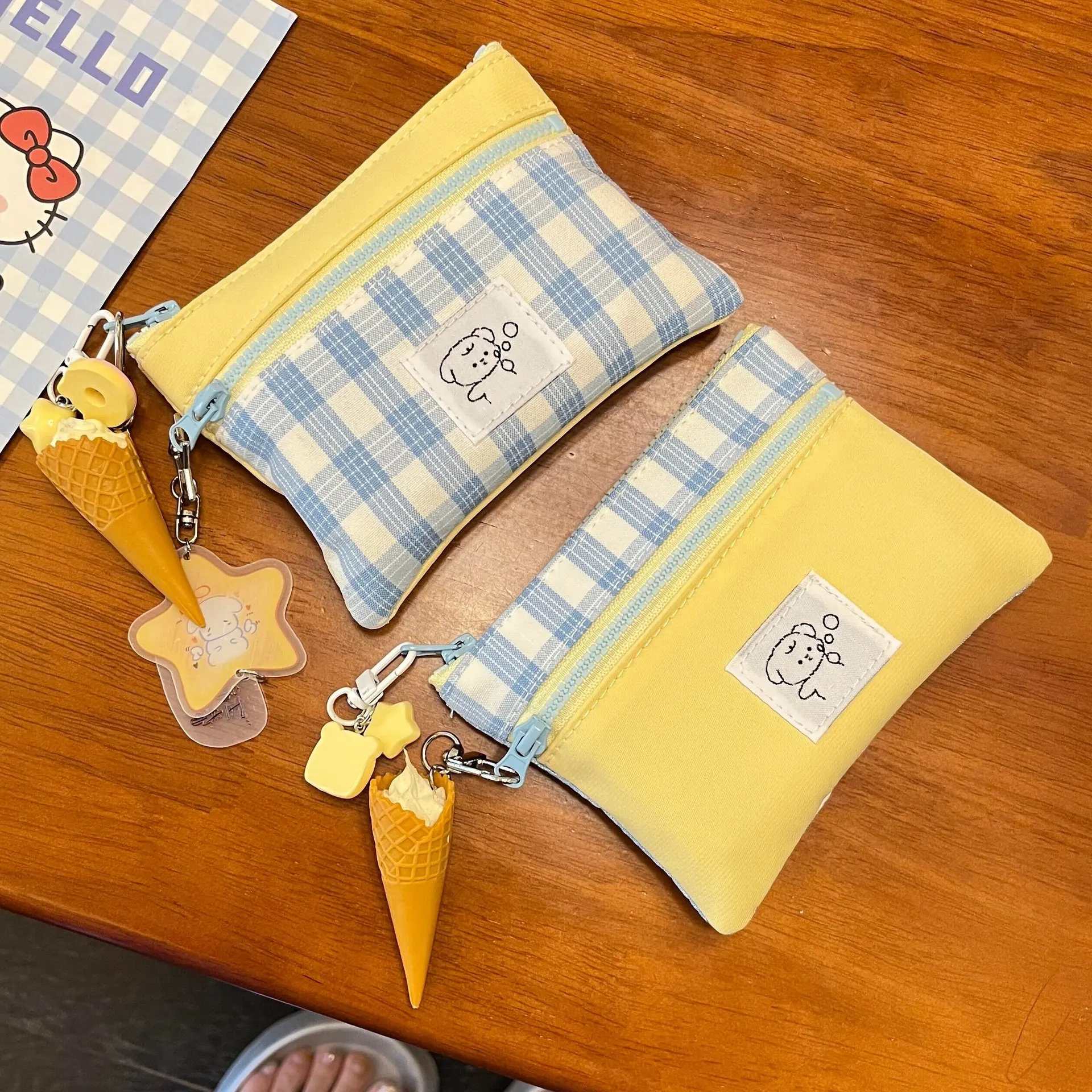 Dog Pattern Cosmetic Bag Lightweight Small Coin Purse Daily Storage Bag Mini Portable Storage Pouch For School Sanitary Pads