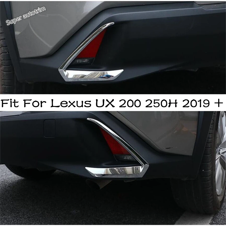 

Chrome Rear Tail Fog Lights Lamp Eyelid Eyebrow Strip Cover Trim For Lexus UX 200 250H 2019 - 2024 Exterior Refit Kit