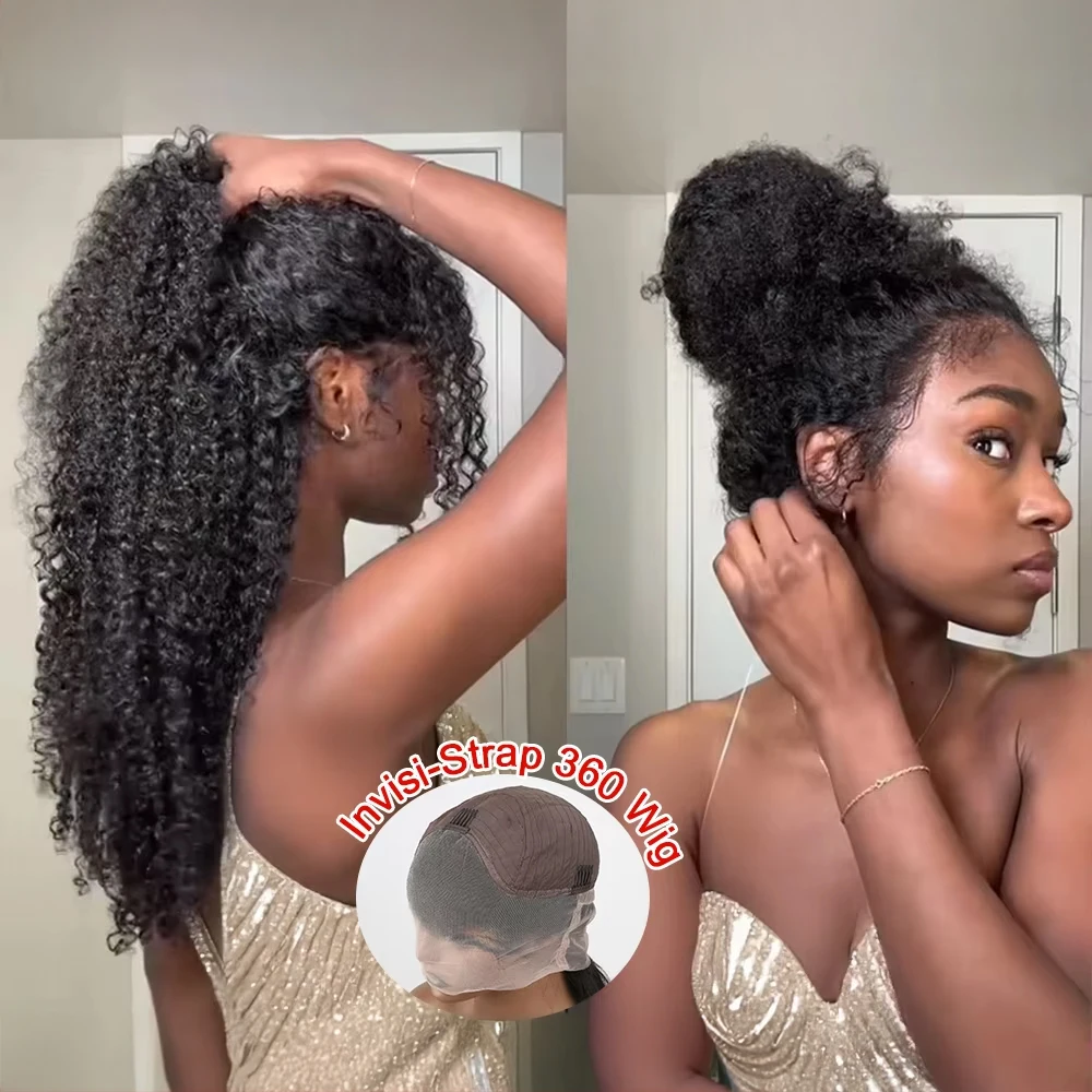30 40 Inch Deep Wave Frontal Wigs Human Hair For Women 300% Density Curly Human Hair Wigs 360 HD Full Lace Front Water Wave Wigs