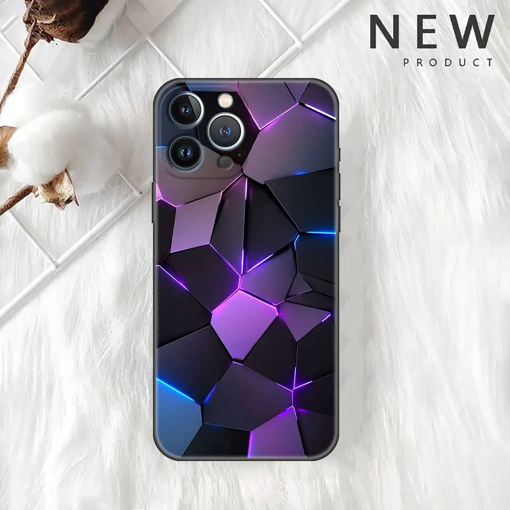 TRSYPHXM Suitable for iPhone 16 phone case, new couple personalized geometric diamond shaped phone case