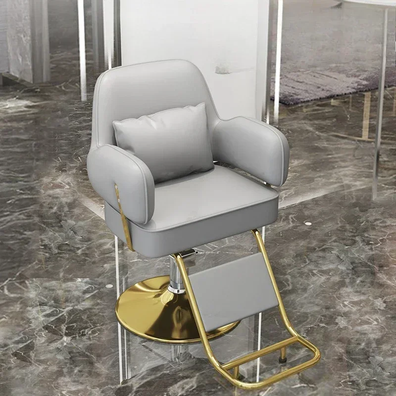 Barber Shop Chair Haircut Chair Lift Rotatable Leather Lift Rotary Seat