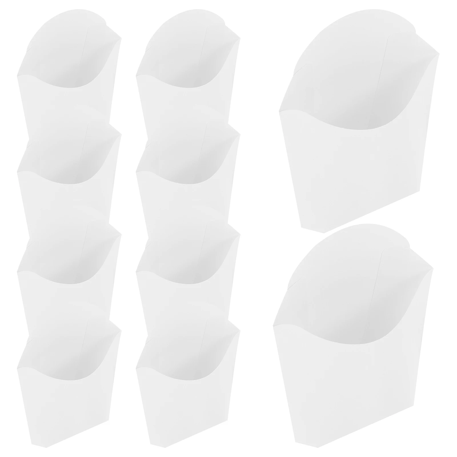 

24pcs Oil-proof Fries Box Disposable Snack Containers Grease-resistant Food Cups Sturdy Paper Fry Holders Eco-friendly