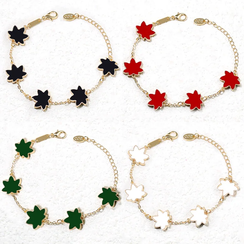 Multi Colors Maple Leaf Bracelet Women Bracelet Canada Jewelry