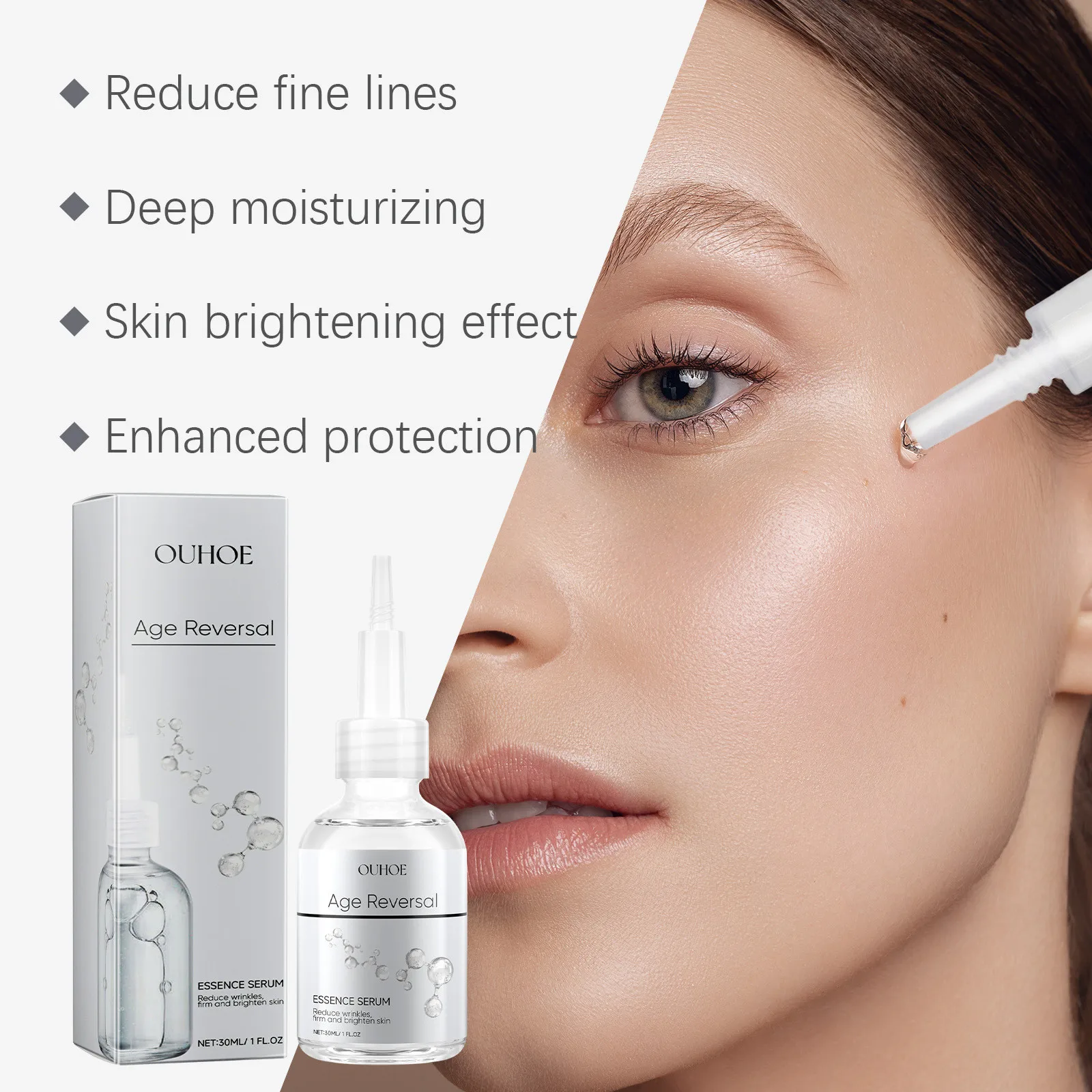 Fine Lines Lifting Face Serum Hyaluronic Acid Repair Moisturizer Smooth Facial Rejuvenation Improve Roughness Skin Care Product