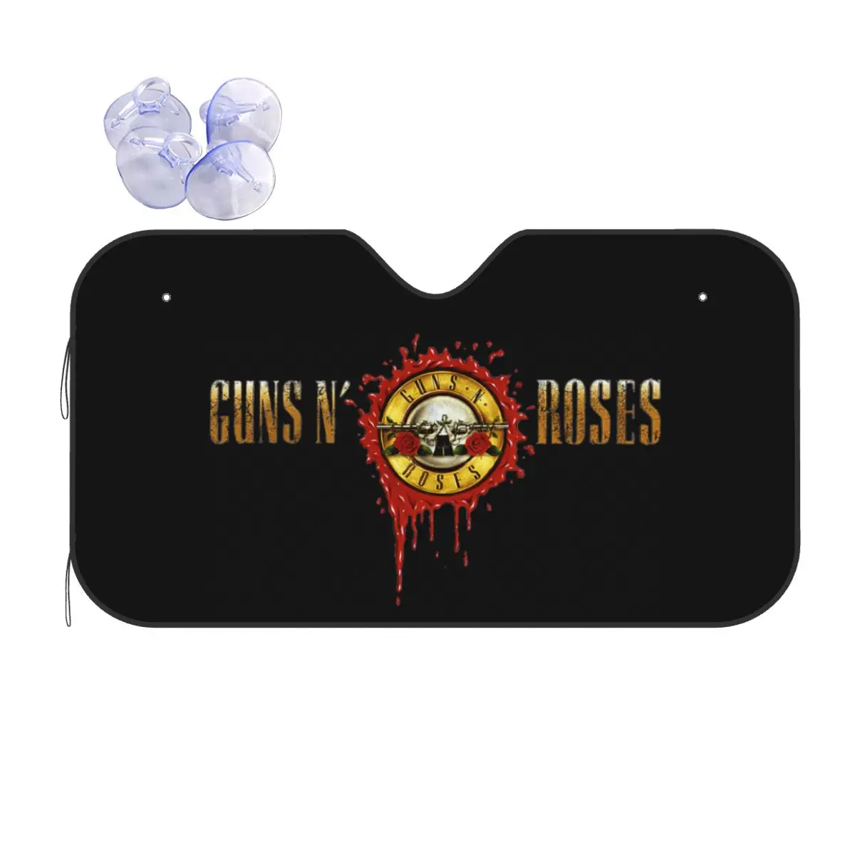 Guns N Rose Heavy Metal Sunshade Windscreen Steampunk Music Foldable Car Front Windshield 76x140cm Sunshade Visor Car-covers