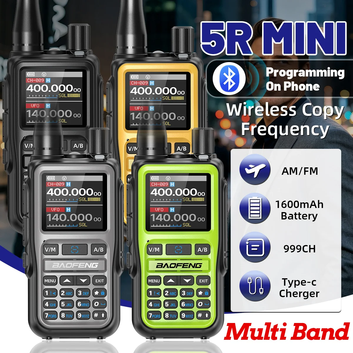 baofeng-uv-5r-ミニマルチバンド無線機-ブルートゥース-プログラミング-周波数コピー-999ch-am-fm-長距離-ハムラジオ-キャンプ用