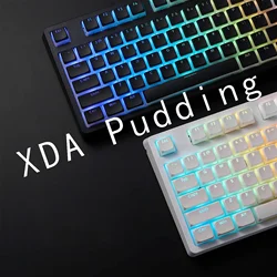 XDA Profile Pudding Keycaps Set, PBT Double Shot Translucent for ISO & ANSI Layout 60/65/68/75/87/98/104 Mechanical Keyboard