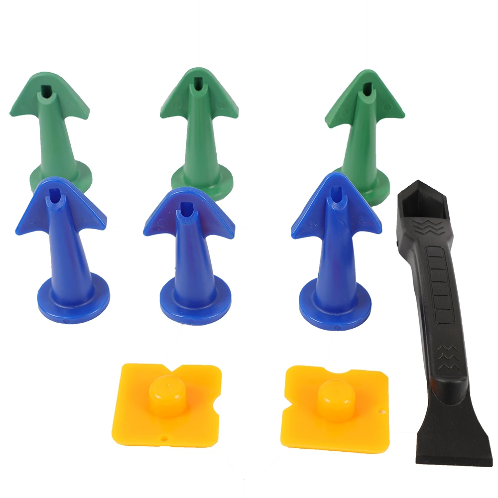 5Pc/Set Caulking Nozzle Applicator Finishing Tool Spatula Plastic Glue Shovel Tile Brick Joints Floor Silicone Remover Hand Tool