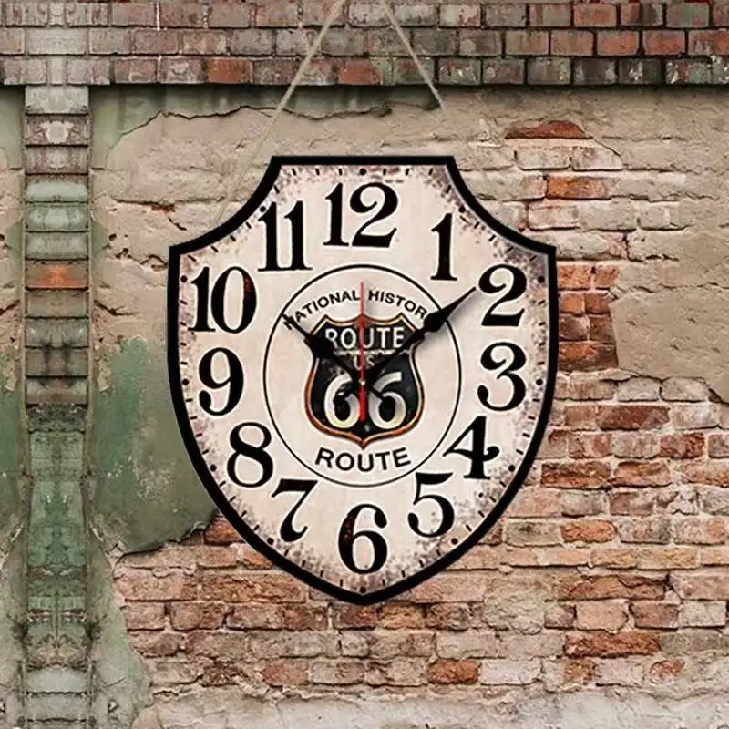 

Ретро Щит Деревянные Настенные Часы Гостиная Столовая Спальня Украшение Европейский Стиль Бар Настенные Украшения Ретро Настенные Часы
