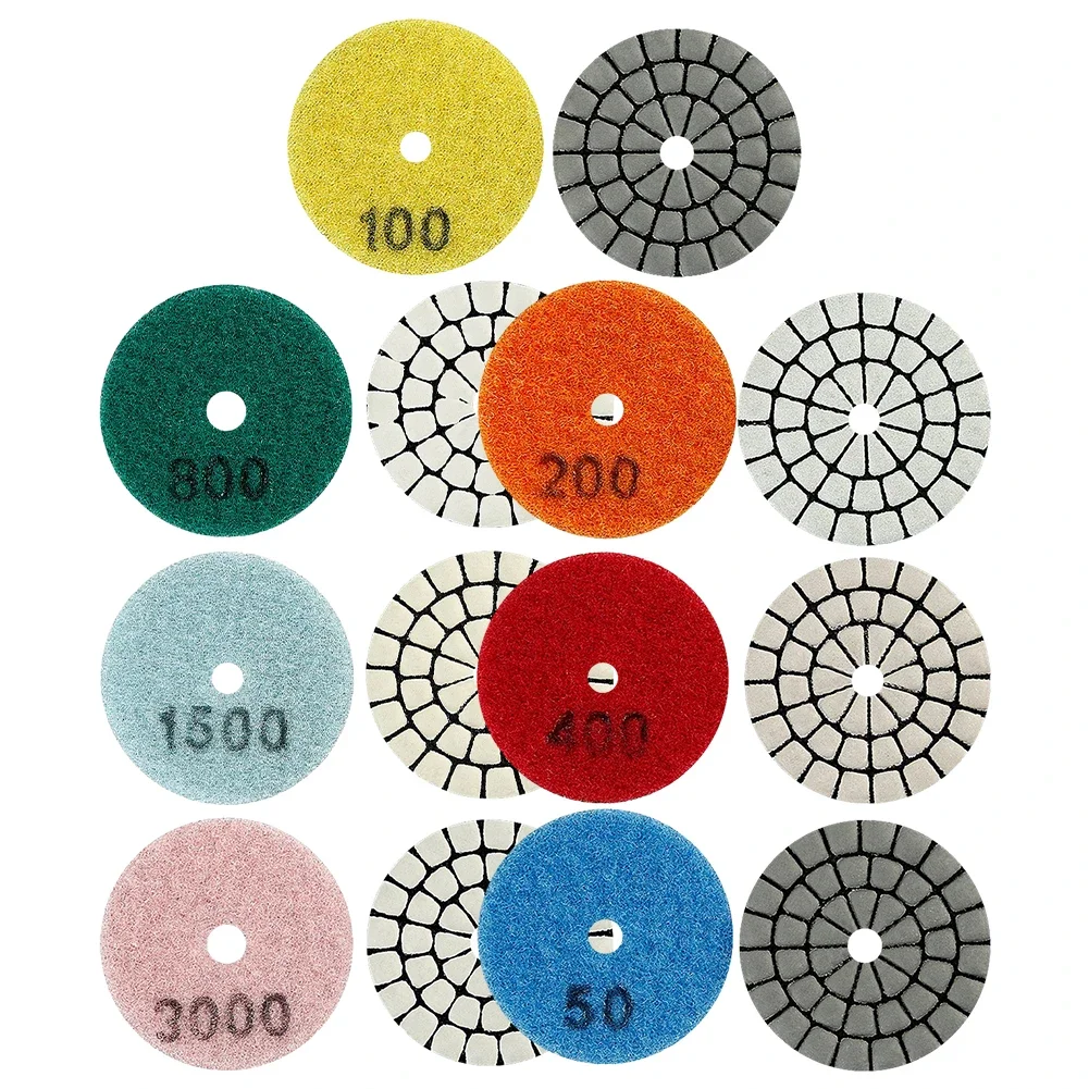 2 Inch 50mm Diamond Dry Polishing Pad Type For Granite Marble Quartzite Glass Olishing Sanding Disc Power Abrasives Tools Parts