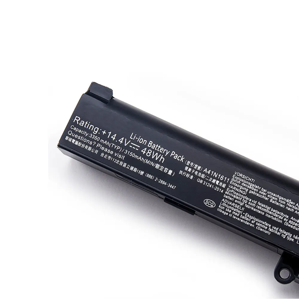 Original A41N1611 Laptop Battery For Asus ROG GL553 GL553VD GL553VE GL553VW Series A41LK5H A41LP4Q 14.4V 48WH