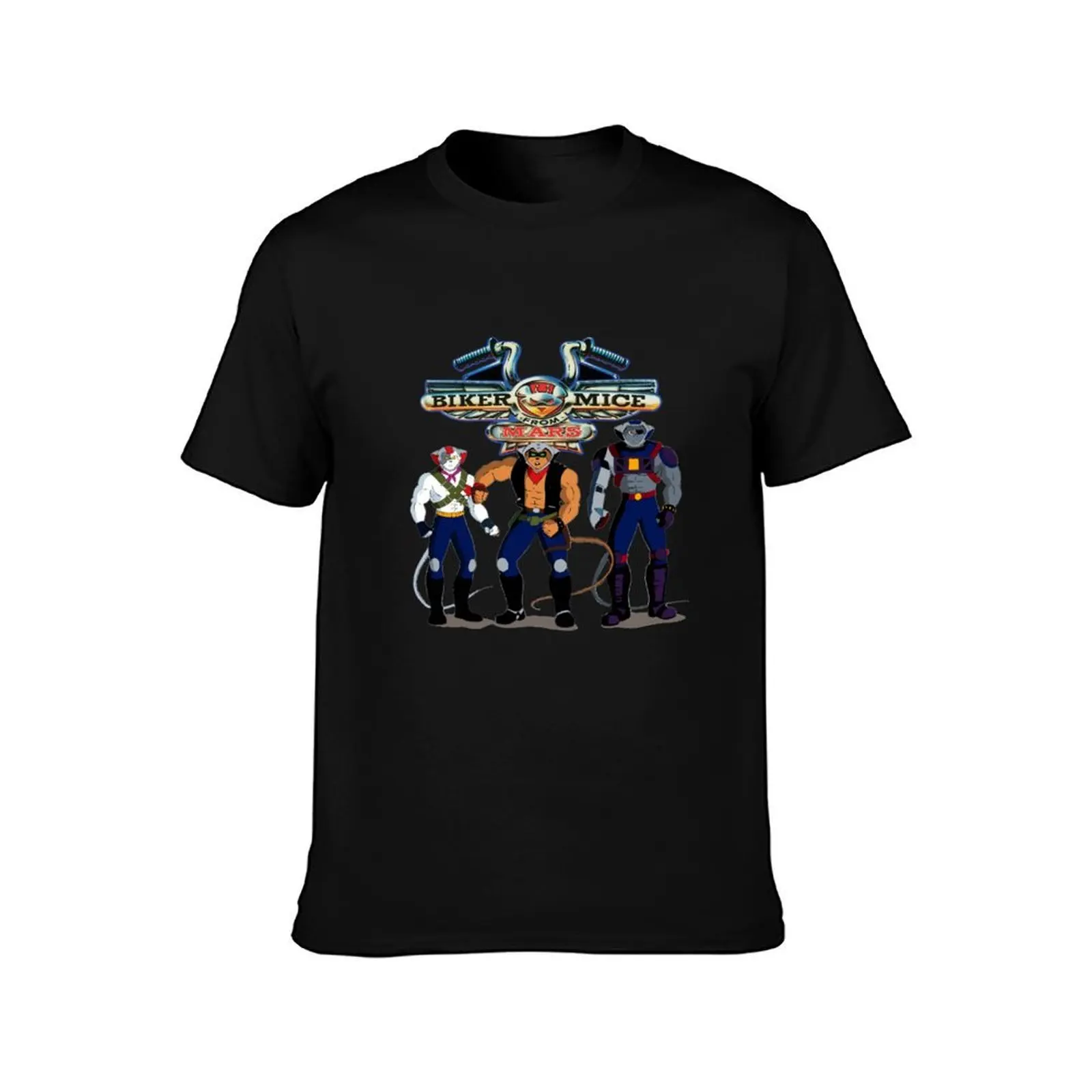 Biker Mice From Mars - Retro Children's TV Cartoon T-Shirt Heavy Duty Casual Work Tee view 2