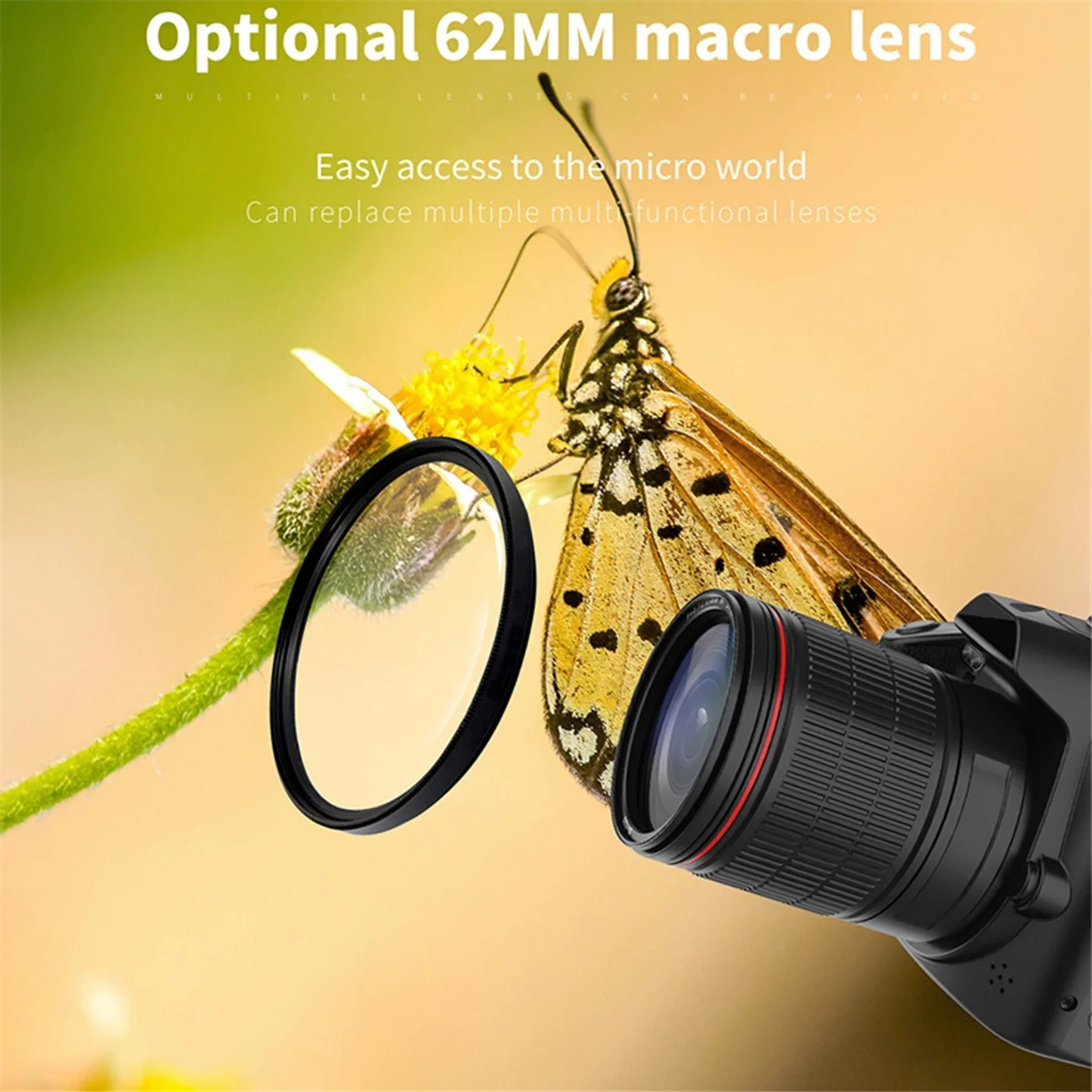 TYMQ D5 6400Megapixel HD WiFi Digital Video Camera 4K Dual Lens Camcorder with Display 16X Zoom DSLR Camera No Memory Card