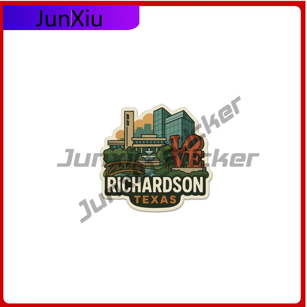 

Richardson Texas Vacation Sticker Waterproof Vinyl Decal Suv Camper Windshield Electric Scooter Accessories For Women Automotive