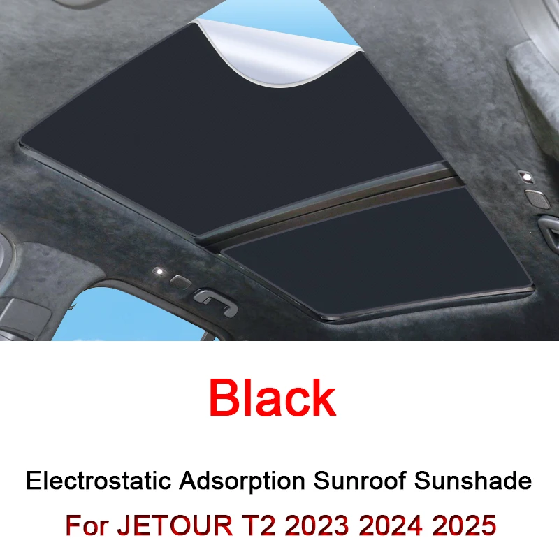 

Car Electrostatic Adsorption Sunroof Sunshade Fit For JETOUR T2 2023 2024 2025 Heat Insulation Skylight Sticker Auto Accessories