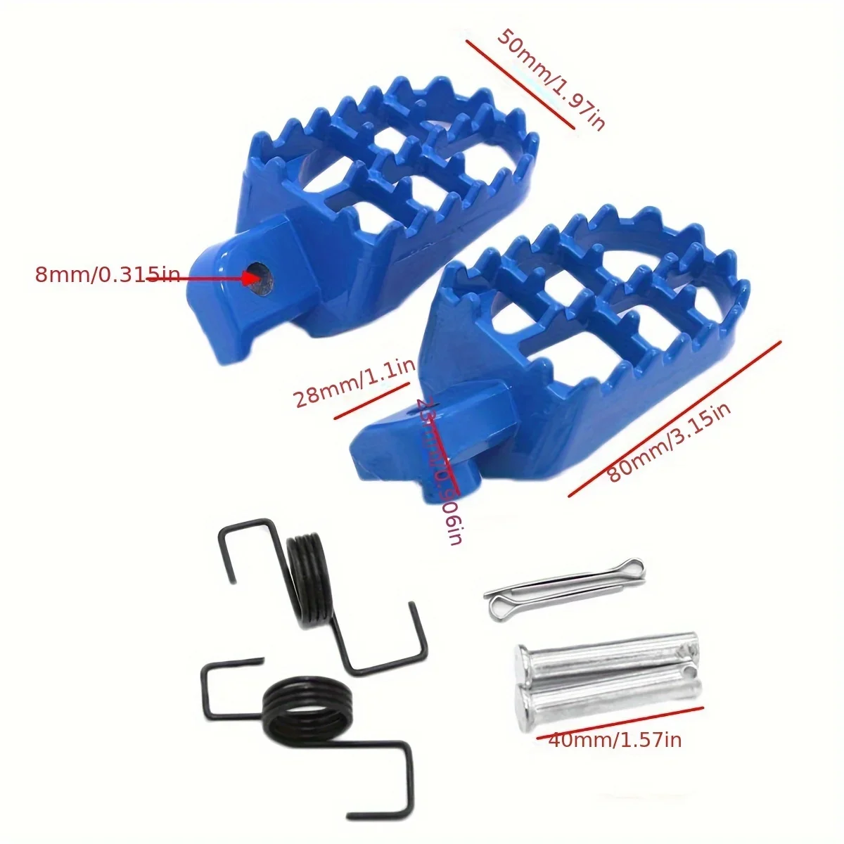 1 Pair Motorcycle Foot Pegs Rests Footpegs for KLX PW50 80 TW200 XR50R CRF50 CRF70 CRF100F Motorbike Dirt Pit Bike