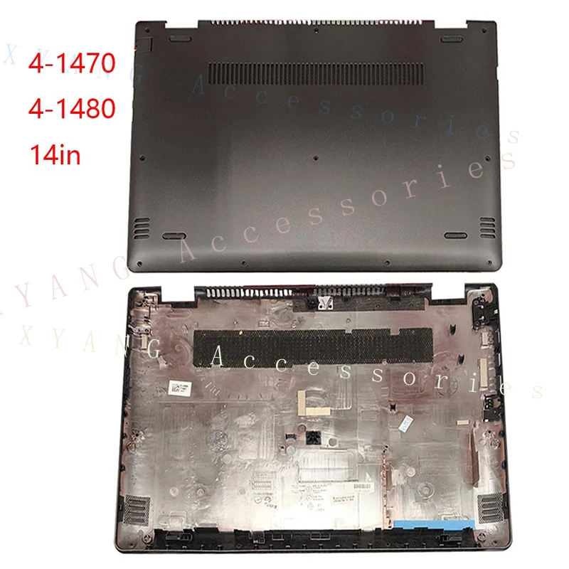 Нижняя крышка корпуса (PP+) для Lenovo Flex 4-14, Flex 4-1470, 4-1480, AP1JE000800, черная