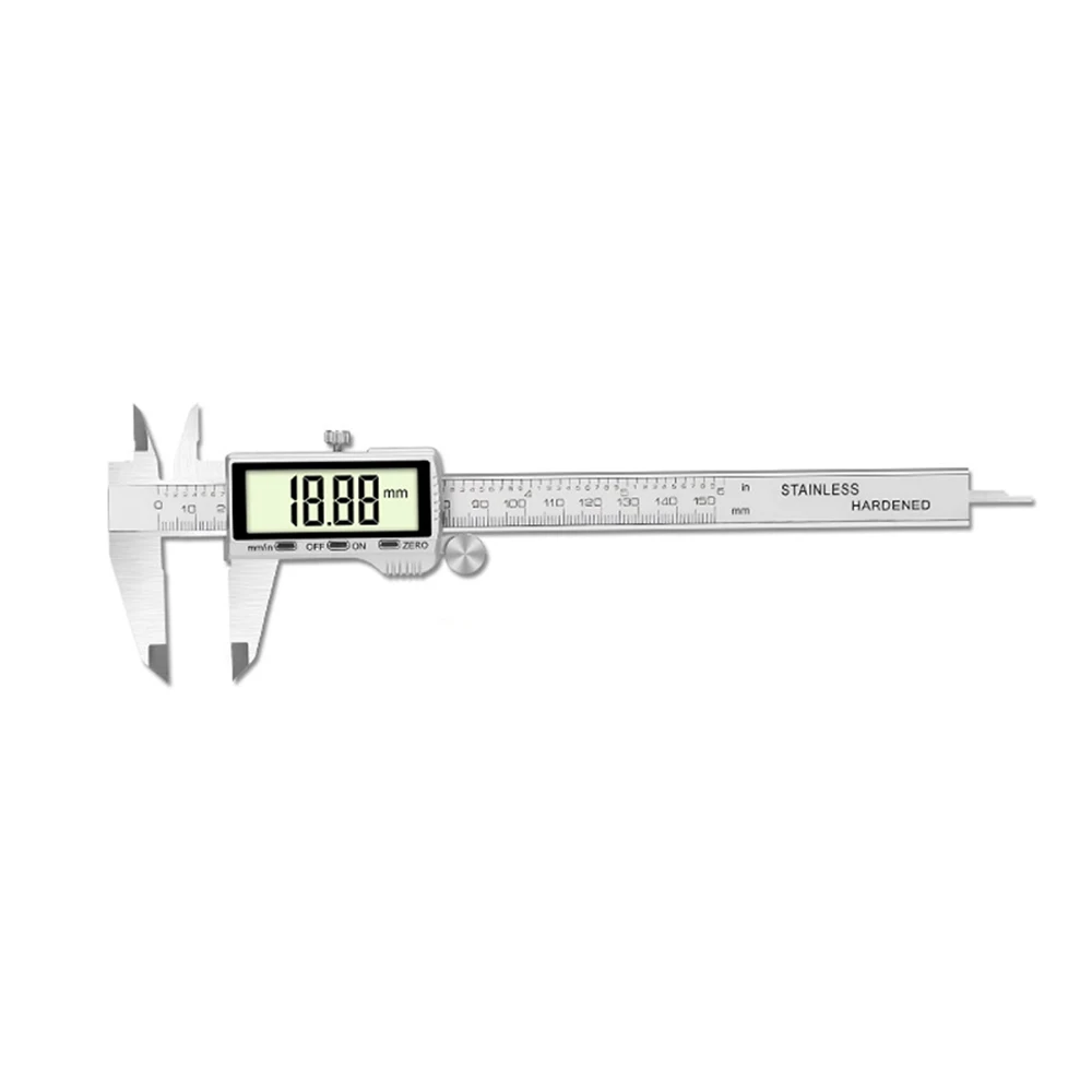 All-Metal 150mm Digital Caliper, Stainless Steel HD Full-Screen Display Measuring Tool Vernier Caliper