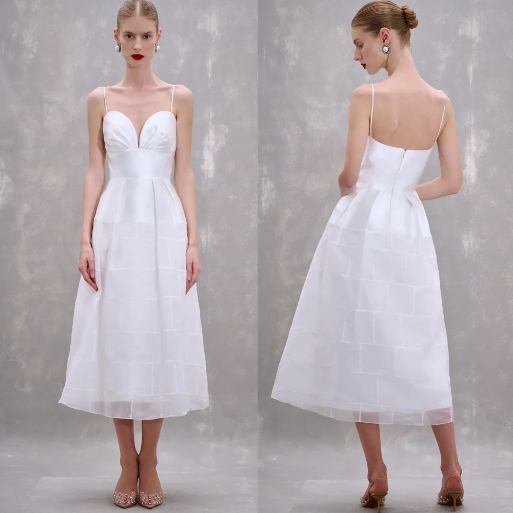 

Customized Fashion Charmeuse Pleat A-line Backless Midi Dresses Bespoke Occasion Sizes Available Classic