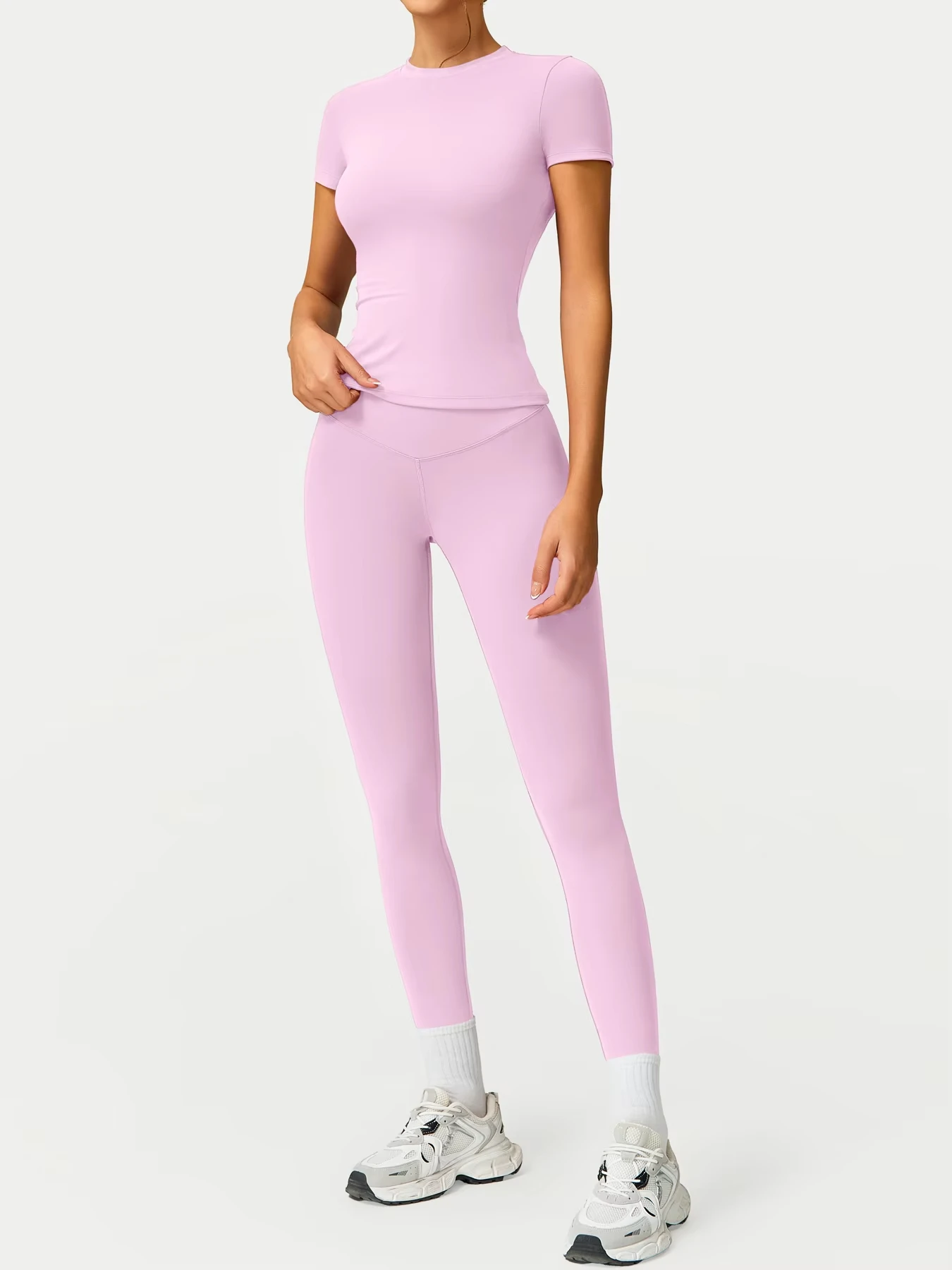 

2PCS Yoga Pants Sports Women's Fast-drying Fitness Pants Bottoms Women's Sports Running Exercise Shorts Sports Shirt Yoga