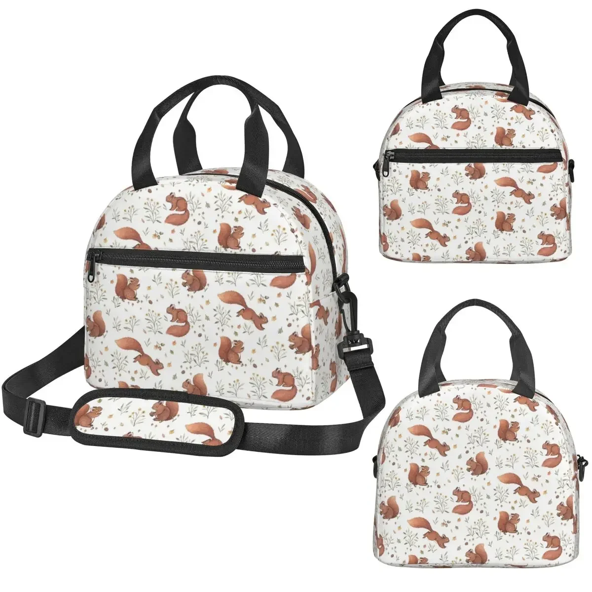 Cute Squirrels Insulated Lunch Bag for Women Office Cooler Thermal Box Tote Portable Lunch Boxes