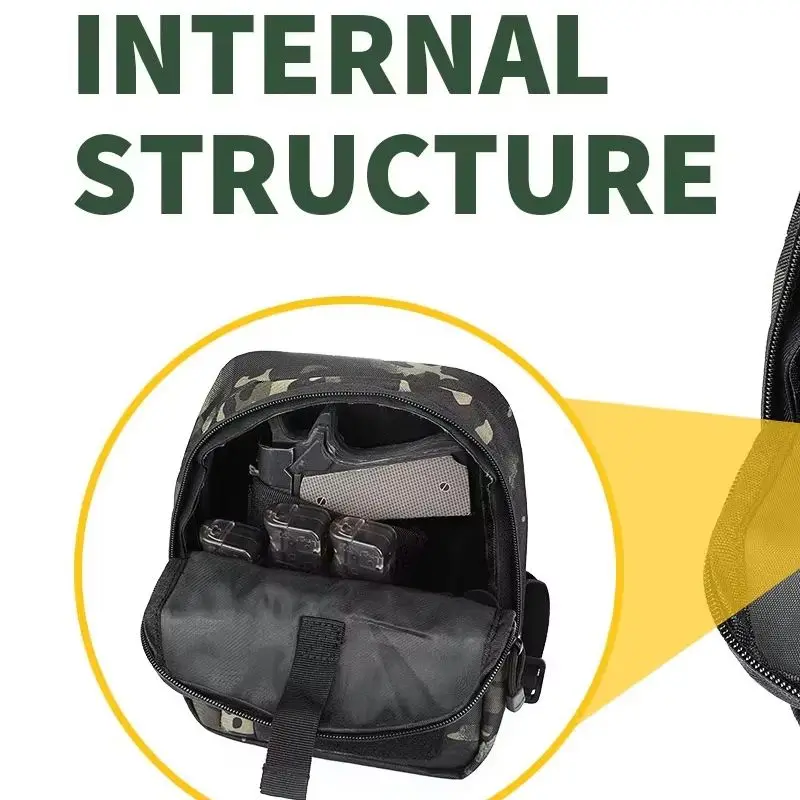 FzcSpeed Tactical Backpack Concealed Carry Shoulder Bag Multifunction Waterproof Crossbody Chest Pack for Range Hiking Outdoor