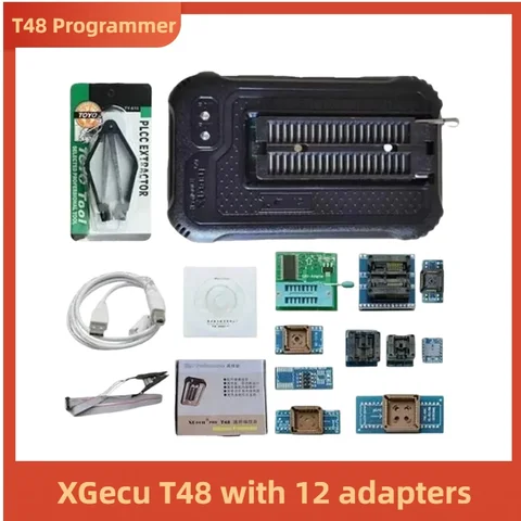 Программатор T48 XGECU V12.25 Поддержка 28 000 микросхем для SPI/Nor/NAND Flash/EMMC BGA153/162/169/100/221 TSOP/SOP/PLCC