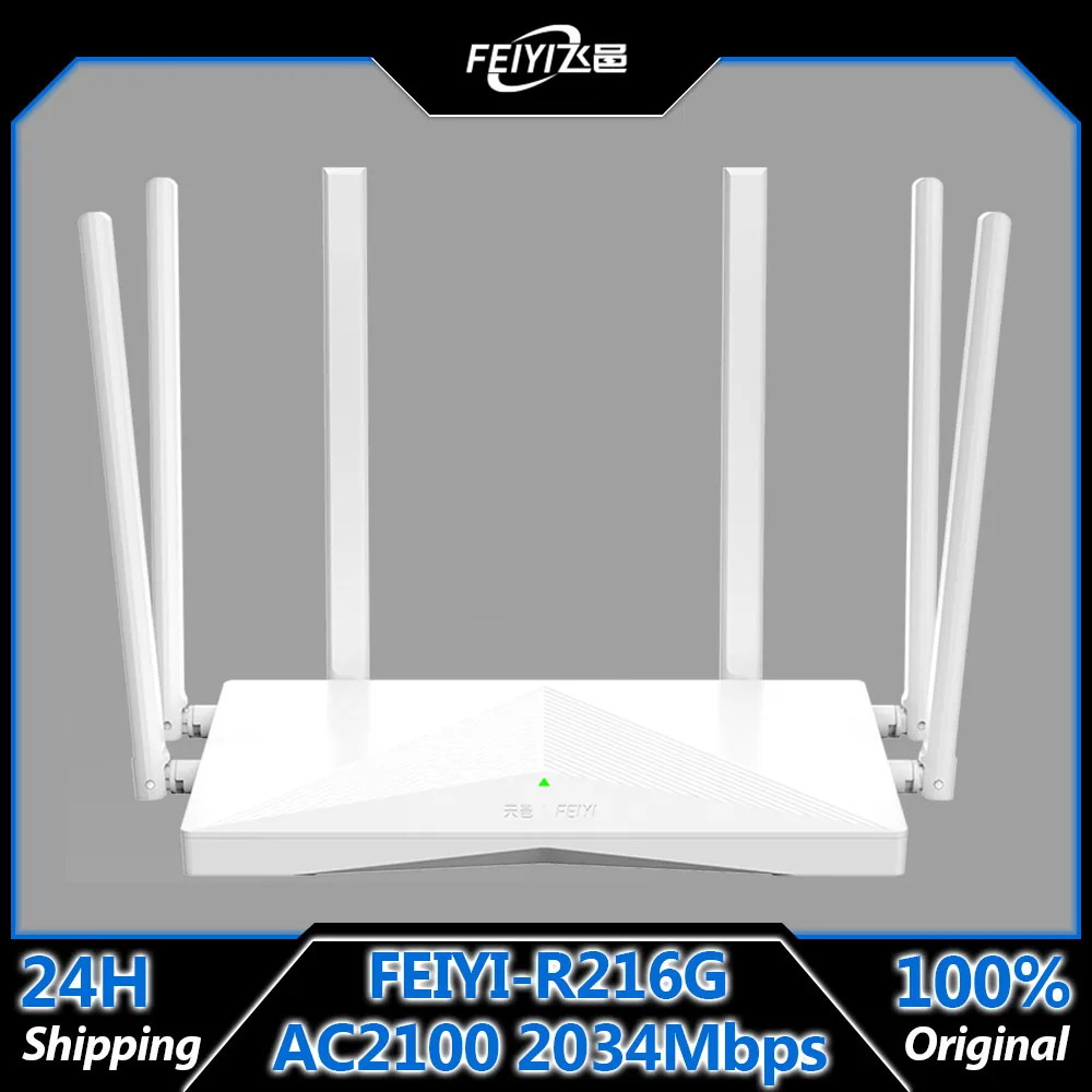 FEIYI AC2100 Wifi Router Dual Band Gigabit 2.4G 5.0GHz 2034Mbps Draadloze Router Signaalversterker Wifi Repeater thuis Internet