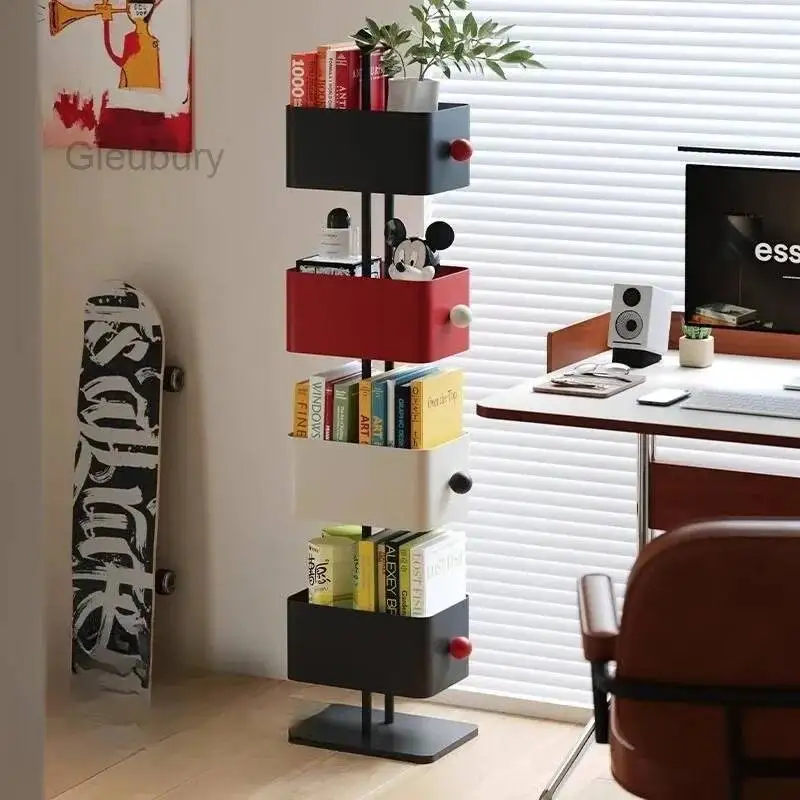 Room Display Bookcase Magazine Racks Shelves Living Office Furniture Magazine Racks Creativity Metal Furniture Estanterías MHSNJ