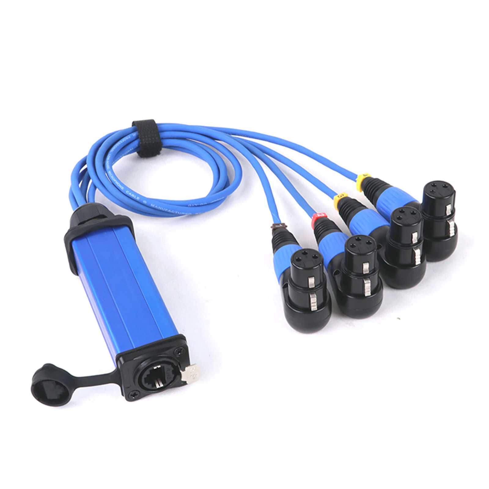 Network Converter DMX RJ45 CAT6 Female To 4 CH Right Angle 3 Pin XLR Male/Female Connector Cable Audio Adaptor Signal Extender