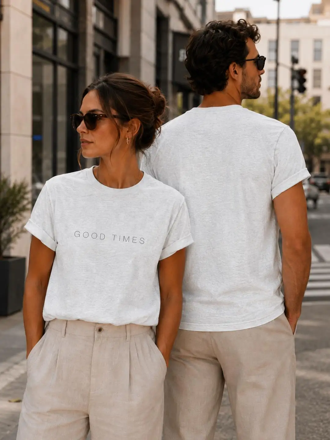Relaxed and Fashionable Loose-fitting Comfortable Top,GOOD TIMES - Offline Mode Pattern T-shirt, Suitable for Both Men and Women