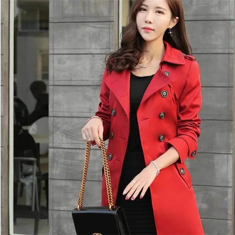 

Xiaoxiangfeng Jacket Women2025Spring Autumn Winter New Fashion Windbreaker Coat British Style Long Outwear Loose Ladies Overcoat
