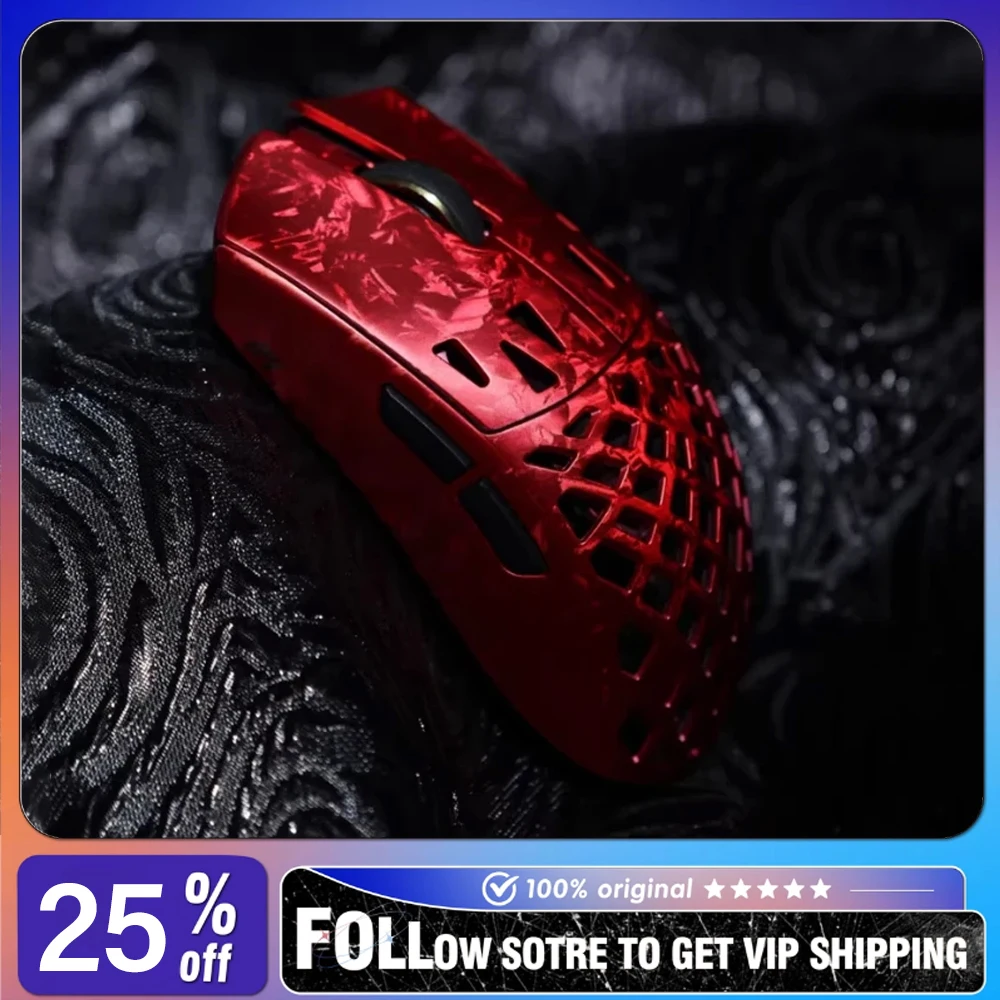 IPI STAY FLY Three Mode Wireless Carbon Fiber Mouse PAW3950 32K DPI 8k Return Rate Ergonomic Lightweight E-sports Gaming Mouse