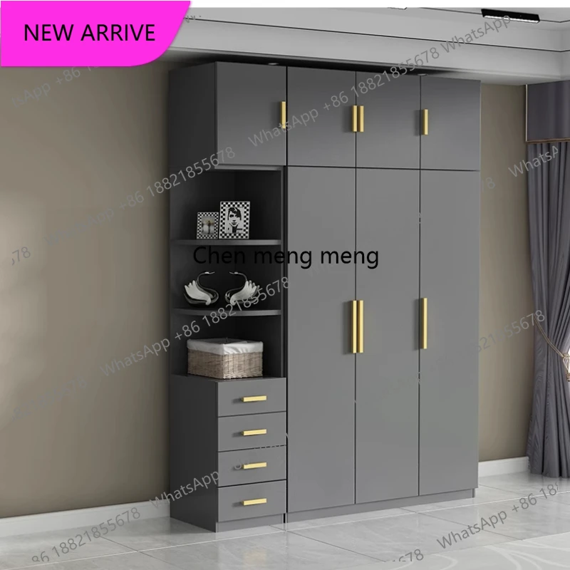 cqy Bedroom Cloakroom Closet Modern Minimalist Luxury Glass Door Storage Wardrobe Clothes Cupboard Armario De Ropa