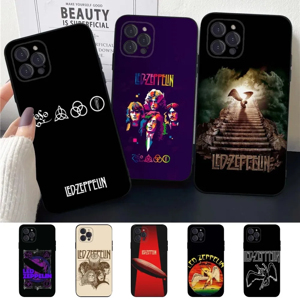 Leds Band Z-Zeppelins  Phone Case For Apple iPhone 15,14,13,12,11,XS,XR,X,8,7,Pro,Max,Plus,mini Silicone Black Cover