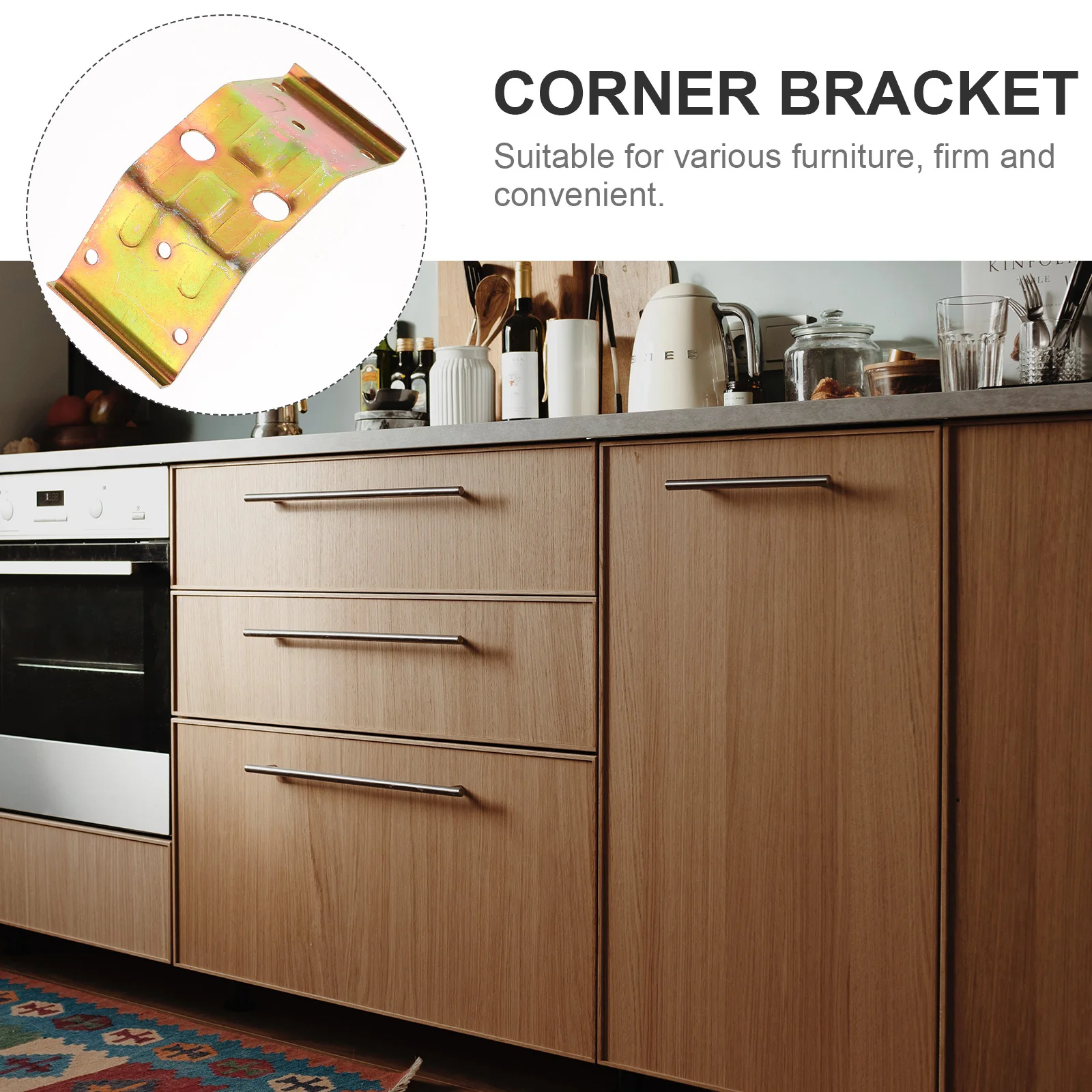 10 قطعة بين قوسين الزاوية الحديد مقاومة للصدأ الأثاث تحديد موصلات للأرفف الجداول سرير النجارة إصلاح لوحات الزاوية #3