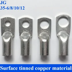 10pcs  35MM ² Jg35-6-8-10-12 copper nose tinned copper lug connector copper terminal