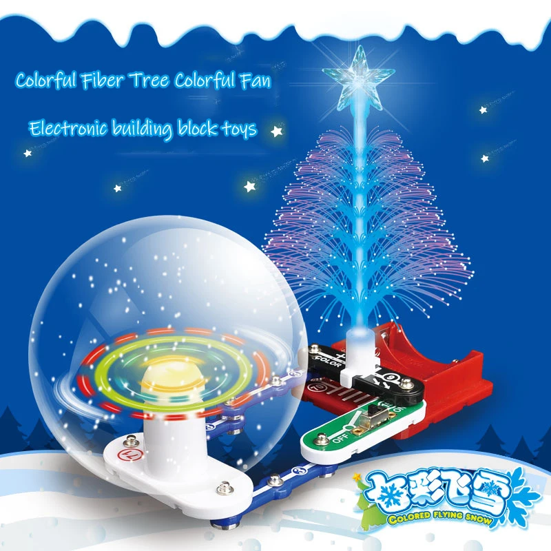 

Детские игрушки для научных экспериментов, цветная рождественская елка, электронные строительные блоки, сборка своими руками для начальной школы, образовательные подарки