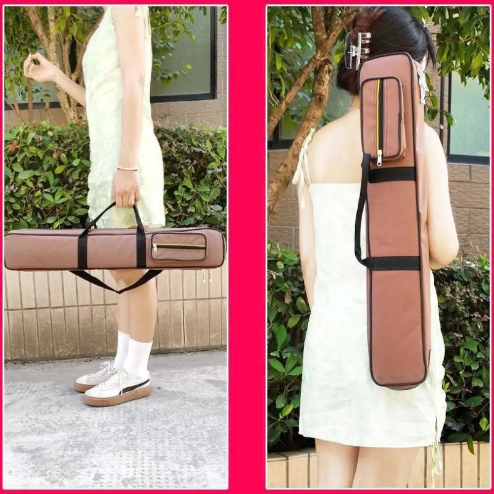 Bolsa de ombro de armazenamento de flauta de bambu, bolsa protetora à prova d'água para transporte de flauta de bambu, espessamento de grande capacidade, bolsa piccolo
