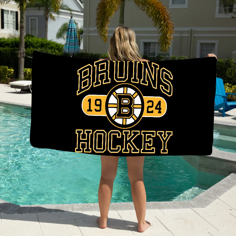 b-boston b-bruins Towel Soft Pool Gift For Travel Gym Sauna Travel Spa Shower Camping Quick Dry Sports Beach Towels