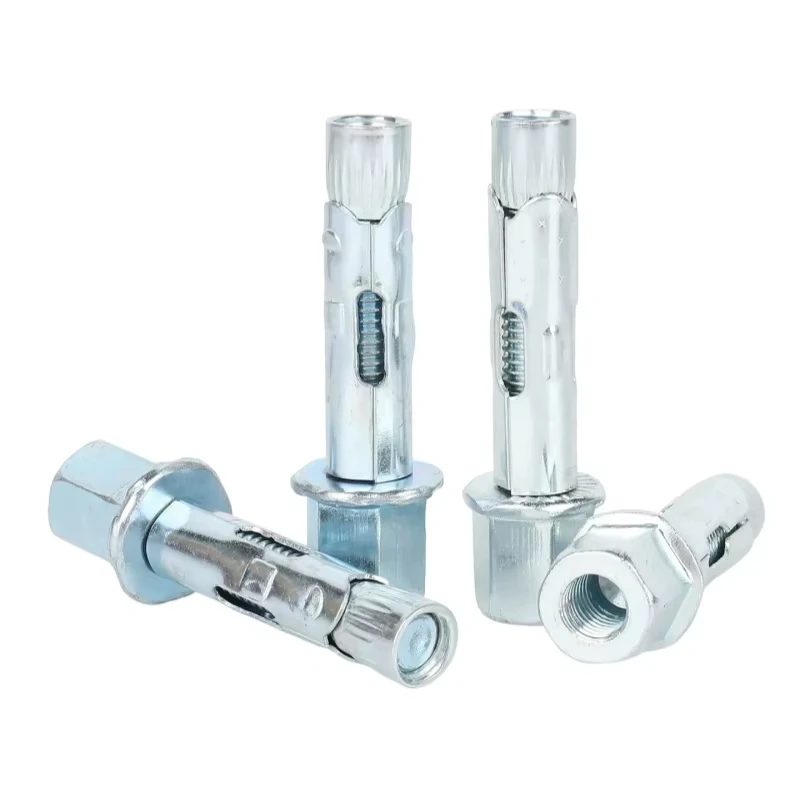 For Concrete Wall M8 M10 Galvanized Carbon Steel Hexagon Hex Head Built-in New Ceiling One-piece Expansion Screws