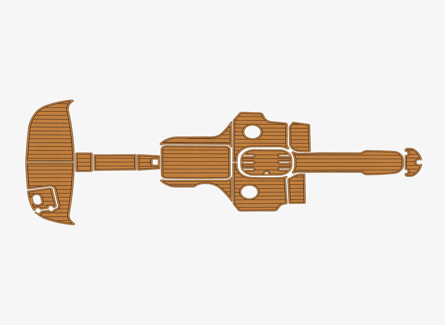 

Нескользящий коврик из морского искусственного тикового EVA — самоклеящийся коврик Four Winns Horizon 240 на 2006-2009 гг., 1/4 дюйма (6 мм) для лодочной палубы для кокпита и палубы