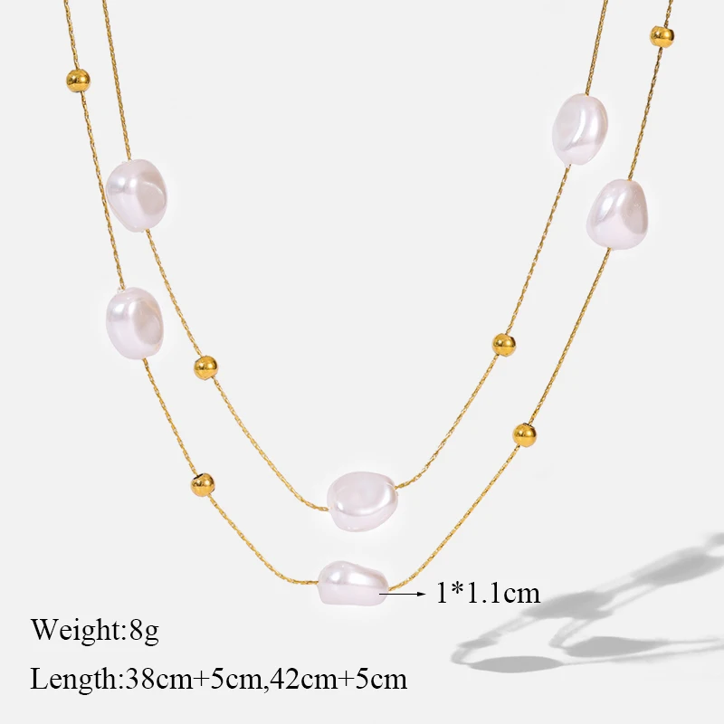 EILIECK 316L Edelstahl Doppelschichtige Pentagramm-Stern-Halskette für Frauen, Trendige Goldene Wasserdichte Halskette Schmuck – Detail 10