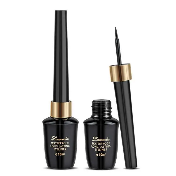 Waterproof Sweatproof Hard Tip Eyeliner Non-Smudge Long Lasting No Makeup Removal Bottle Extremely Fine 10ml