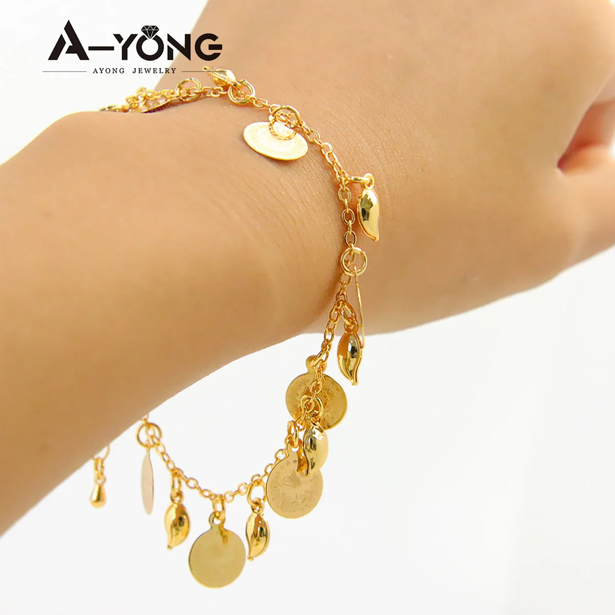 Nigeria Hochzeit Schmuck Set 21k vergoldet türkische Vintage Münzen Charm Halskette Armband marokkanische Frauen tägliche Party Schmuck – Detail 7