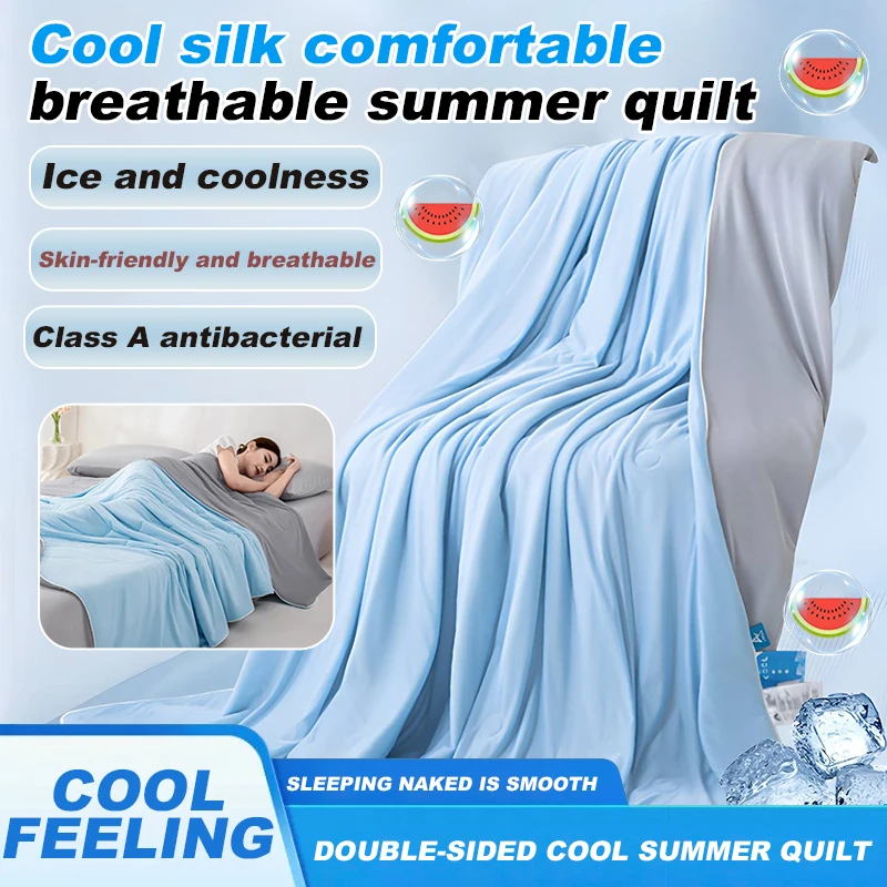 

【Breathable & Cooling】Summer Thin Comforter - Lightweight Blanket for Hot Nights, Multiple Sizes for Twin/Queen/King Beds