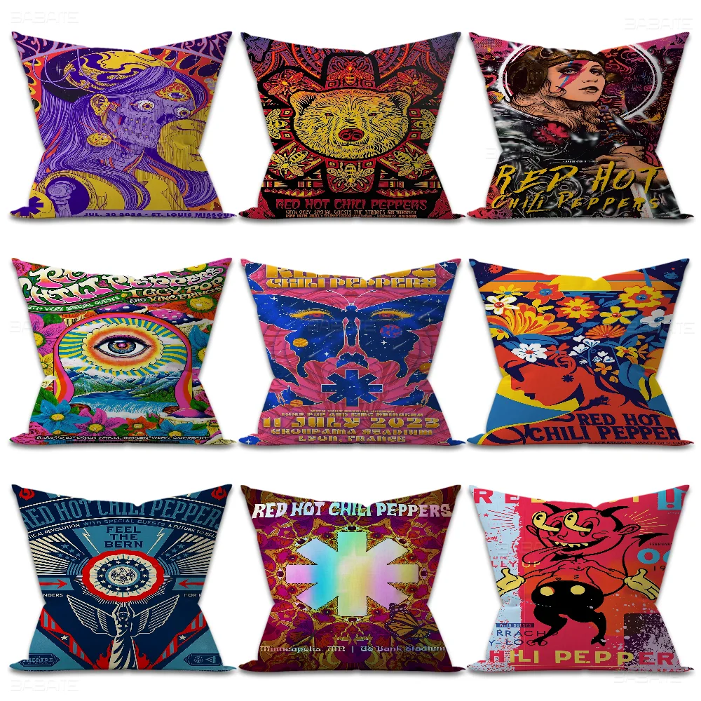 Rock Band Red Hot Chili Peppers Maple Design Cushion Cover Happy Autumn Harvest Decor Holiday Decorati Pillow Cover