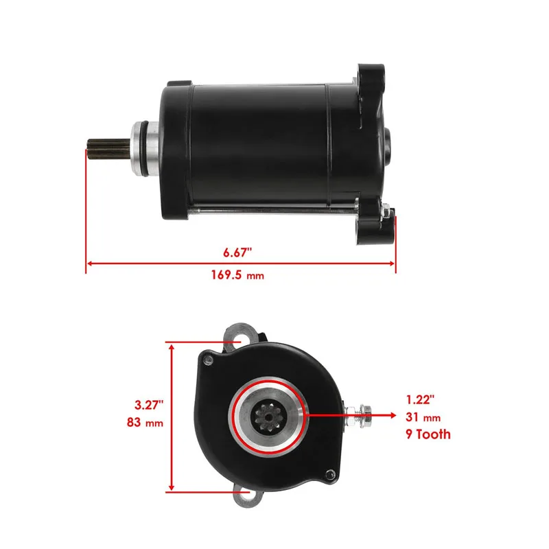 12V starting motor 1990-1997 Yamaha Wave Glider, replacing 64X-81800-00-00 starting motor