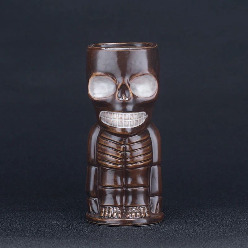 

400ml Ceramic Tiki Mug Creative Porcelain Beer Wine Mug Cup Bar Tool