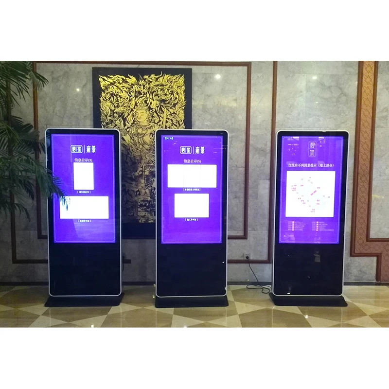 4K مشغل الوسائط الإعلانية جدار جبل شاشة ذكية تعمل باللمس لوحة القائمة التفاعلية لشاشة لافتات رقمية لمركز التسوق #5